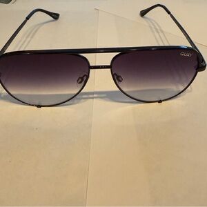 Quay Australia Black Aviator Sunglasses